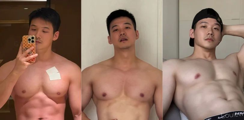抖音正能量健身博主Louieve卤蛋头塌房！阳光肌肉逗比私下下海变gay男模 FansOne高价狂卖重度擦边内容