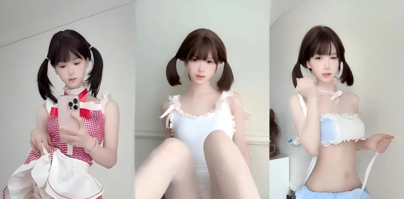 抖音06年网红 萌小栖 私拍福利合集 工科大二天才 可爱萝莉风格 甜美脸蛋与雪白身材的全方位展示！