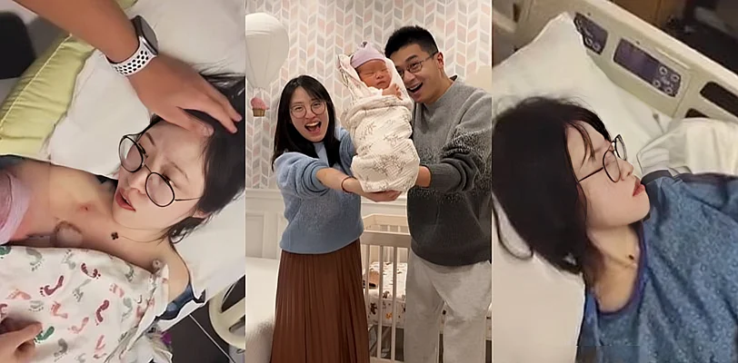 抖音千万粉丝博主 保罗在美国 发布了一系列记录妻子分娩全过程的视频 引发巨大争议和全网热议！分娩视频流出！