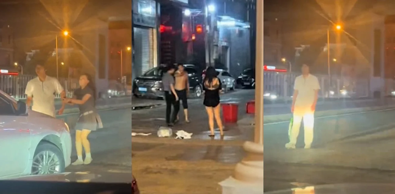 为钱撕破脸   汕头潮阳一男一女凌晨当街互殴