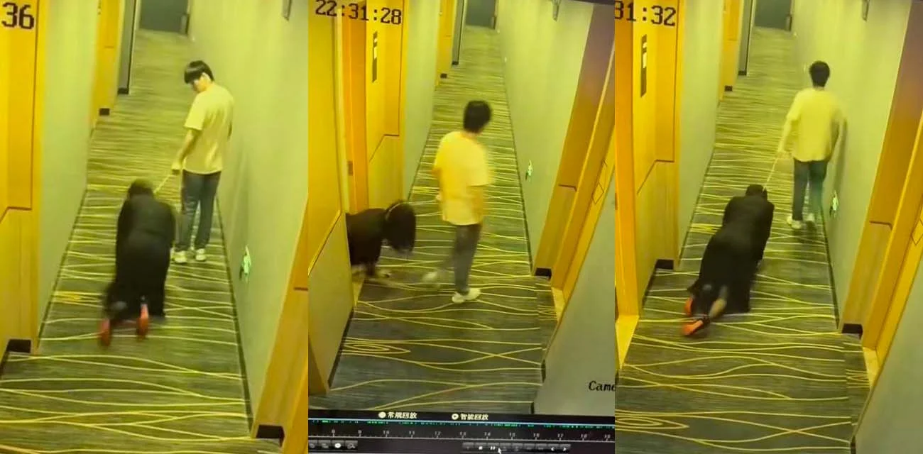 极品高颜值女大 被男友调教到M属性爆棚 酒店走廊捆绑爬行露出 路过行人直呼吾辈楷模