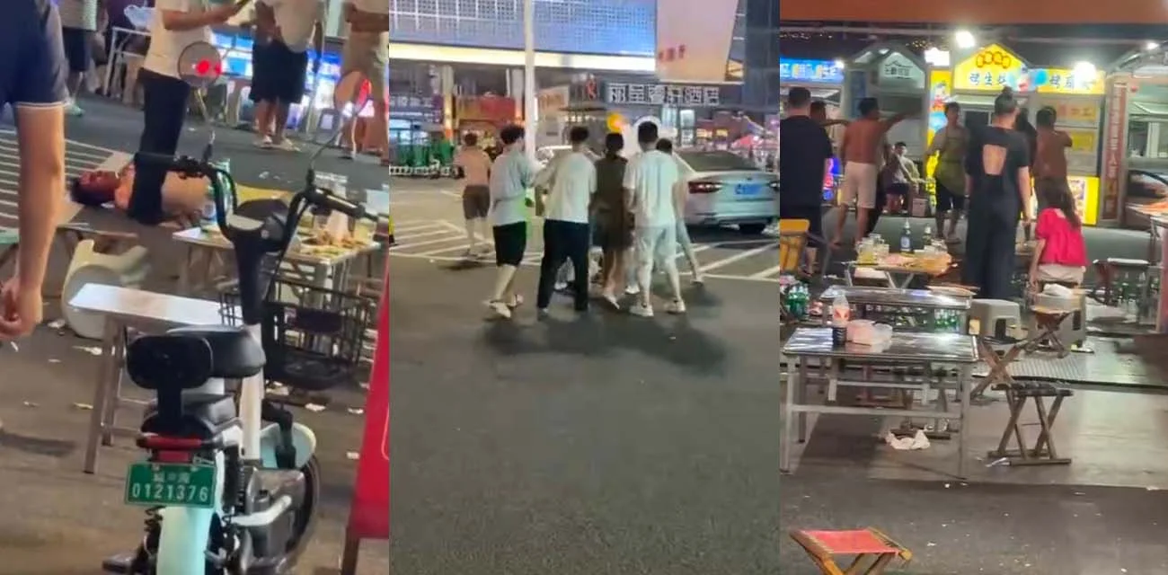 街头拳王争霸赛 喝点B酒就打架 这下好了脑瓜子翁翁的了吧 被打了才老实早干嘛了