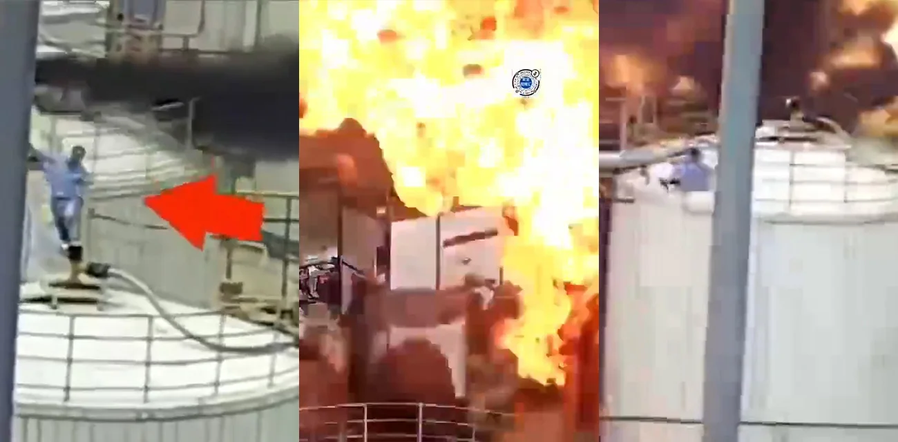 2025年5月27日潍坊高密友道化学化工厂爆炸内部监控视频流出  瞬间火光冲天  员工极速逃亡  场面恐怖至极