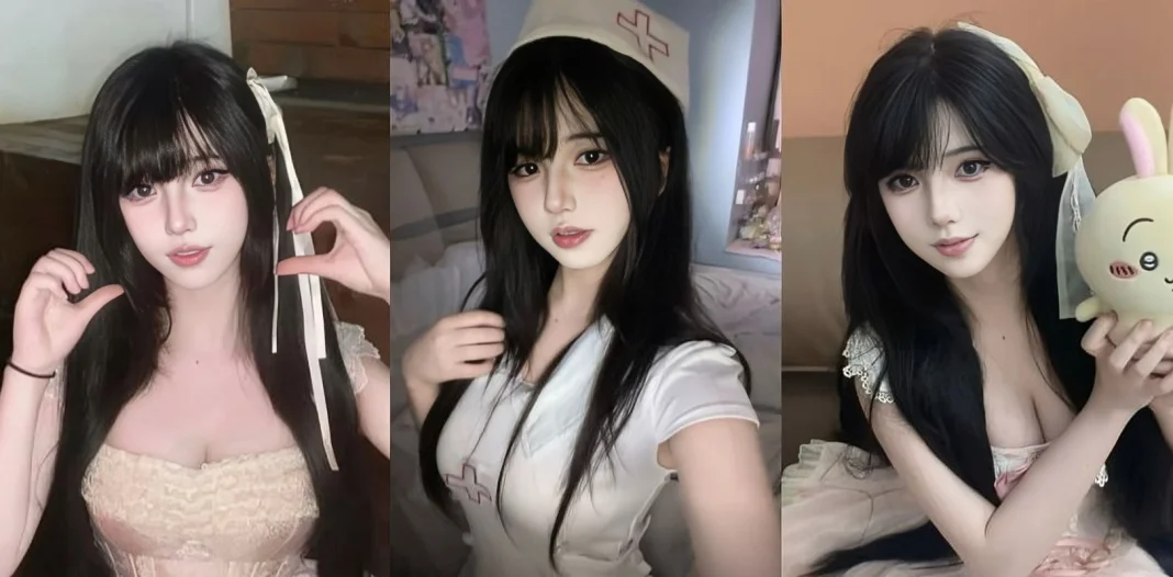 高颜值年轻美眉 舒琴 丰满大肥臀连体情趣丝袜 反位主动打桩肥臀狂砸肉棒 后入狠操无套内射喷精！