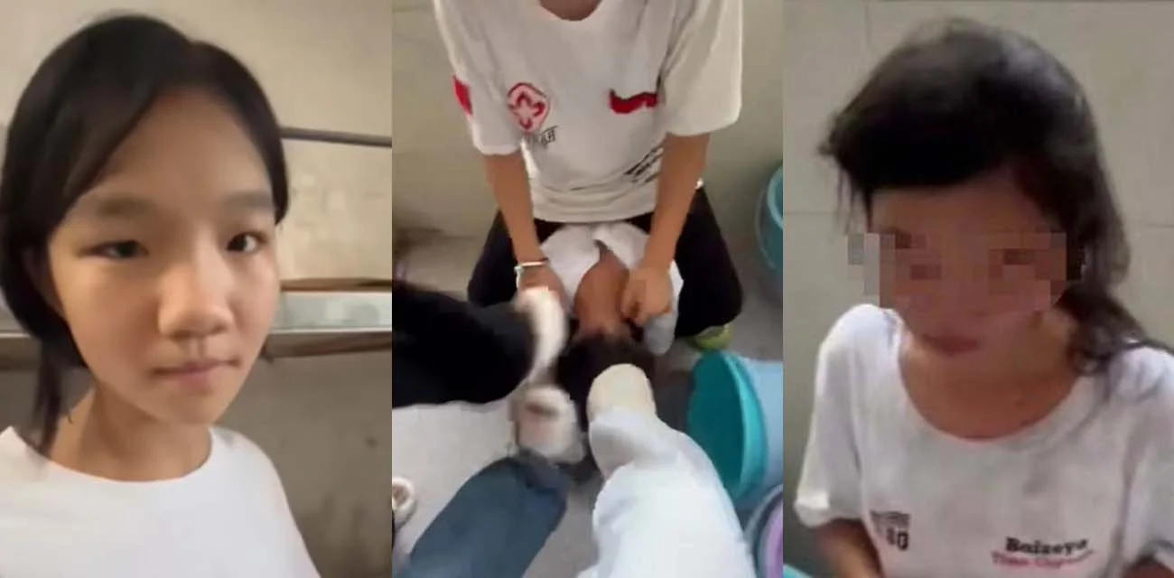 广西石桥中学 校园霸凌 几个精神小妹围殴霸凌一女孩 还一边打一边笑 真是欠管教啊