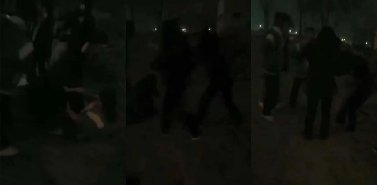 精神小伙深夜霸凌 仗着人多势众欺负人 各种拳打脚踢还拍视频取乐 就应该全抓起来