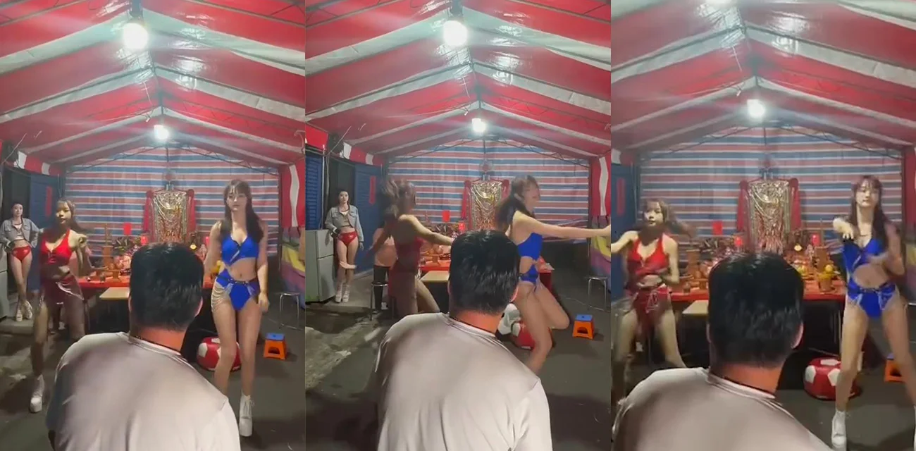 祭祀跳舞真会玩 不光舞步精彩 更让人惊讶的是竟然找来这么多美丽妹妹 场面堪比盛宴