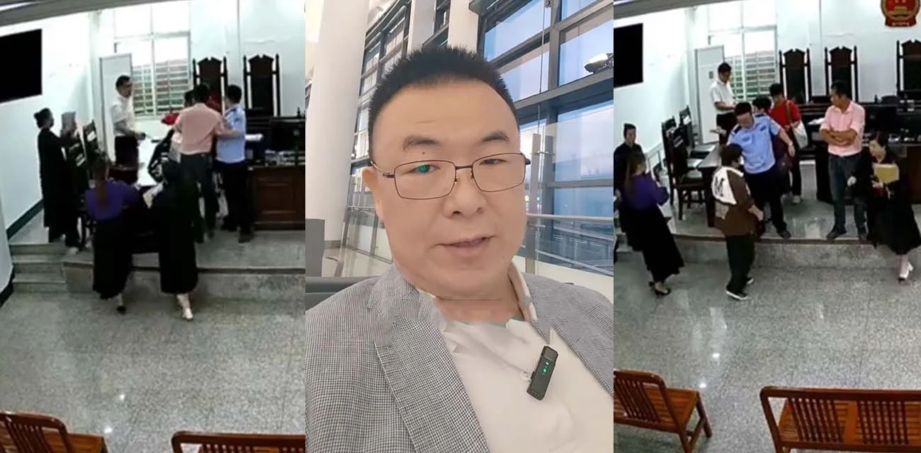 厦门邓律师 在法庭上被对方当事人母亲吴某掌掴后还手反击 被认定殴打他人 法律的武器没拿起来啊！