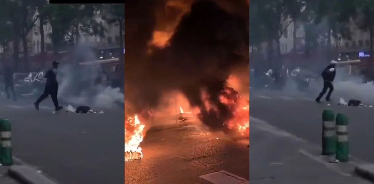 巴黎圣日耳曼5:0夺欧冠首次封王  球迷冲出街头与警方爆发大规模冲突  催泪瓦斯  围捕  打砸抢样样齐全 巴黎街头陷入疯狂骚乱 市中心如临战乱 法国社会控制力彻底崩盘