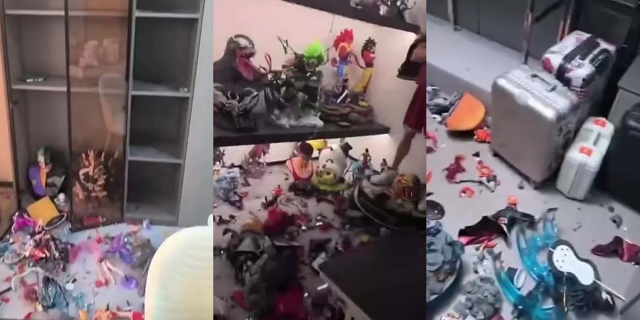 暴躁姐砸男友手办 反过来求男友原谅 这种不分手留着过年吗 这次砸手办下次就家暴了