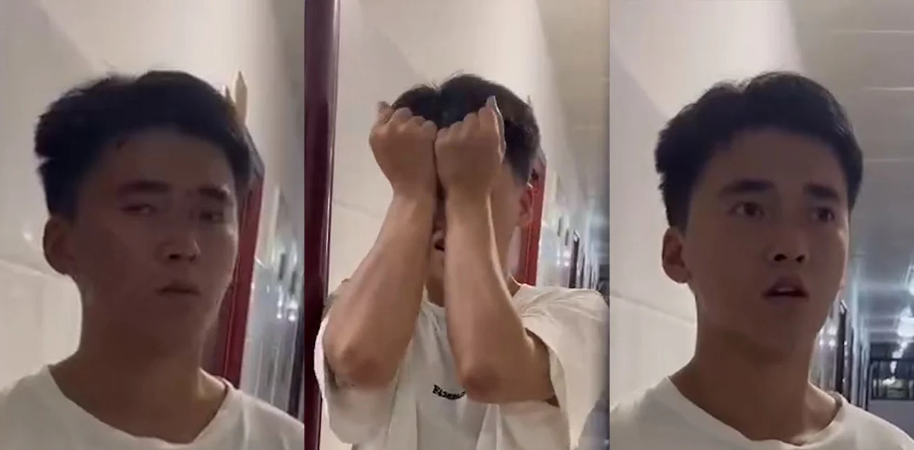 变态群友翻车现场  男生持宿舍钥匙潜入女生寝室  只为偷内衣  导管都不放过 当场被抓下场曝光