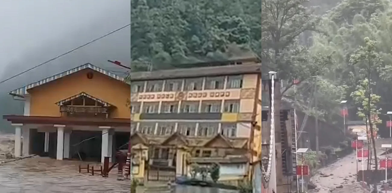 云南独龙江乡突发山洪  整栋楼房被洪水冲塌  屋内疑有人被困生死不明  现场惨烈揪心