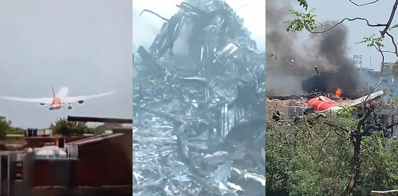 抖音热搜  印度航空 AI171   客机直坠  机上246人全部遇难 村民拍到13秒燃火瞬间