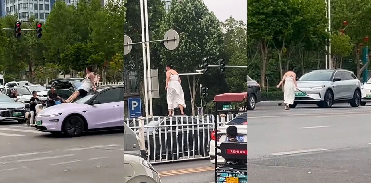 洛阳多名女子公然爬车持械连砸多辆车 警方现场制服 疯狂动机仍未查清