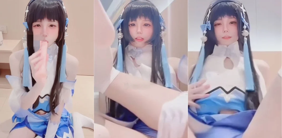 极品白虎萝莉小雯宝宝重磅福利 COS王者荣耀西施淫乱自慰特辑 白丝长腿骑乘假鸡高潮