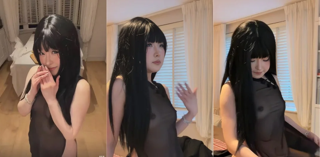 pupuwaifu噗噗新作炸裂 乖乖黑长直家政少女中途开直播自慰 黑纱黑丝桌角磨逼纯欲反差拉满