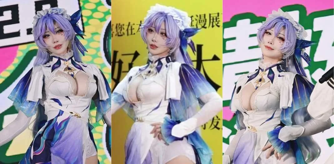 黑蜻蜓漫展爆乳福利姬yasal现场视频流出 巨乳白丝高开叉漏内裤擦边 太他妈会撩了！