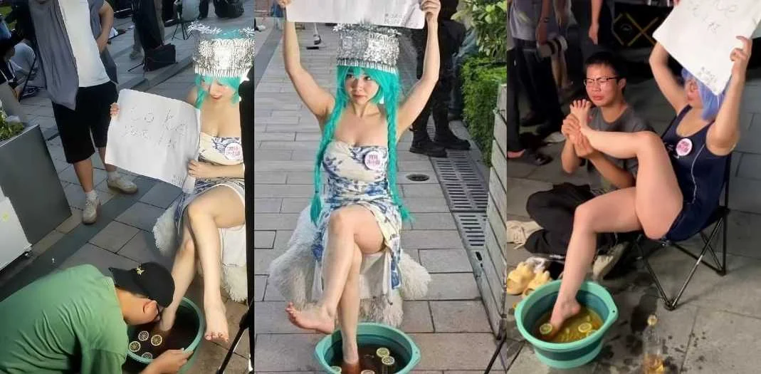 广东萤火虫漫展coser现场复刻秘制柠檬水 50一杯 比星巴克还贵 卖的还是洗脚水！