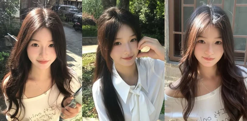 他怎么看着那么开心呢？因为他终于舔到我的逼了啊！好清纯的妹子 被男友带出来3P 俩人一前一后的操 给女友弄的都有点害羞了！