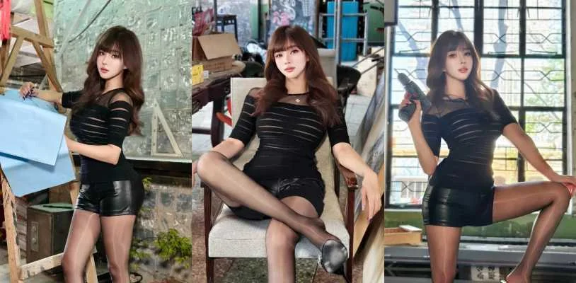 黑丝嫂子居然不穿内裤在工地上发骚 真是太鸡巴欠操了！办公室里直接撕开黑丝就操死这个骚逼！